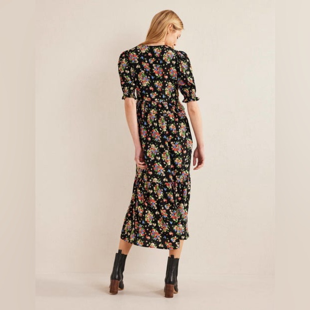 NWT - Boden Ruffle Detail Midi Tea Dress - Picture 2 of 6